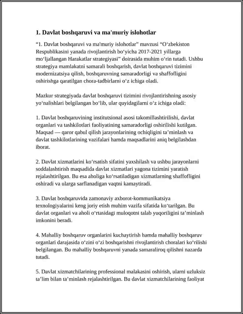 O‘zbekiston Respublikasini yanada rivojlantirish bo‘yicha 2017-2021 YILLARGA MÕLJALLANGAN HARAKATLAR STRATEGYASI 3