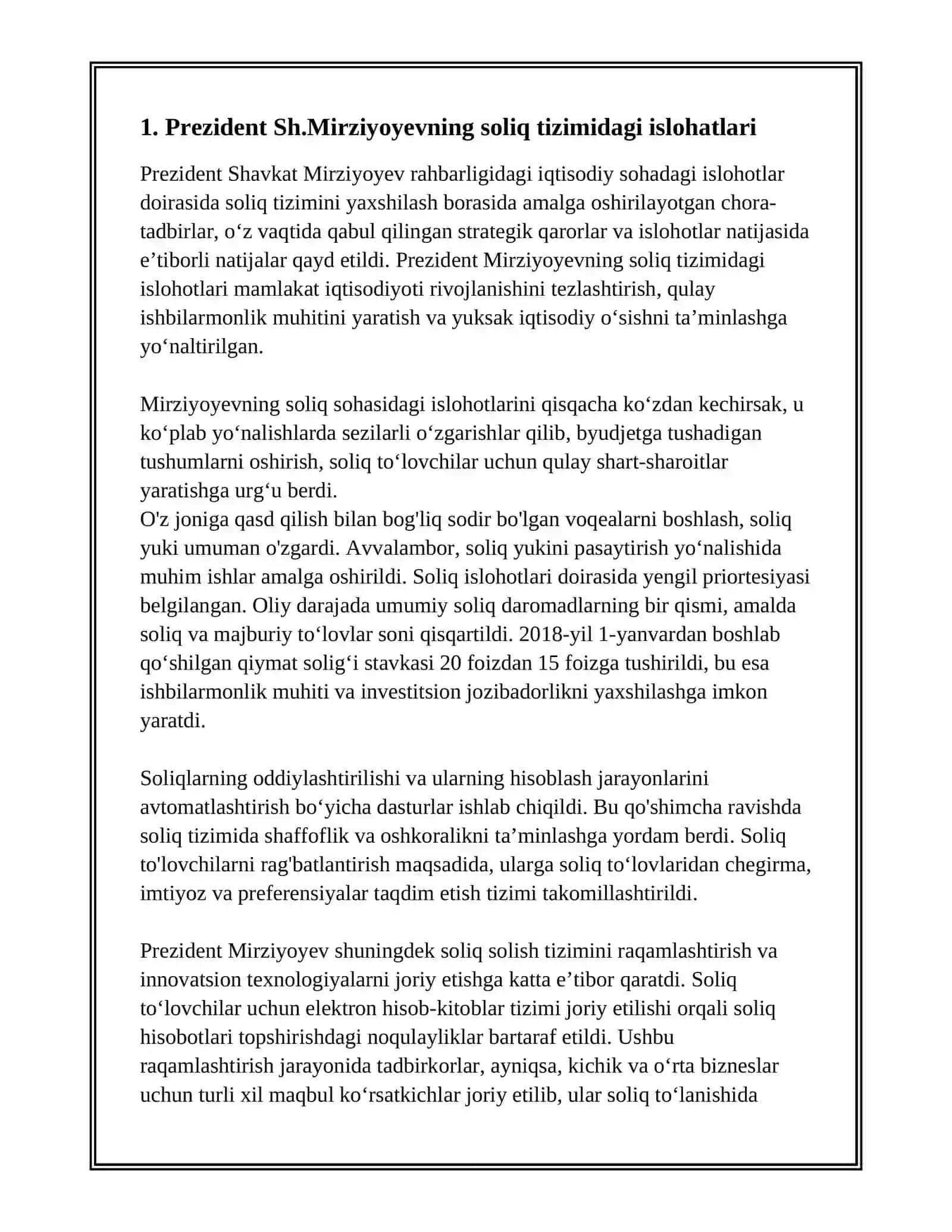 PREZIDENT SH.MIRZIYAEVNING IQTISODIY SOHADAGI ISLOHATLARI 3
