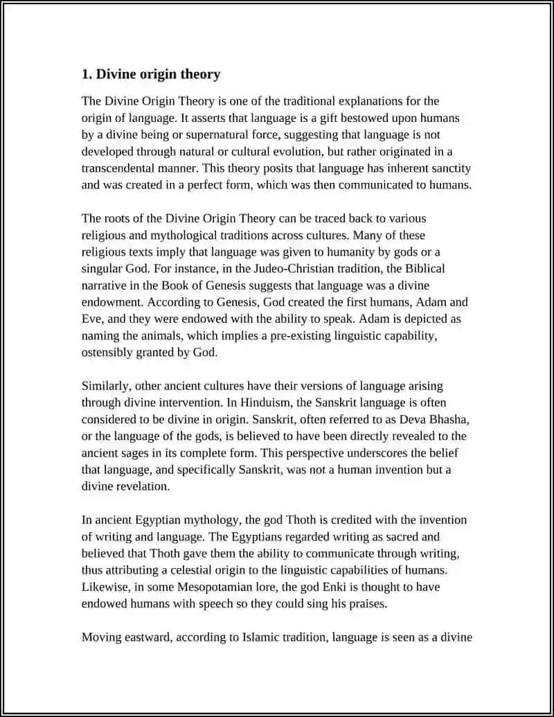 THEORIES ON THE ORIGIN OF LANGUAGE 3