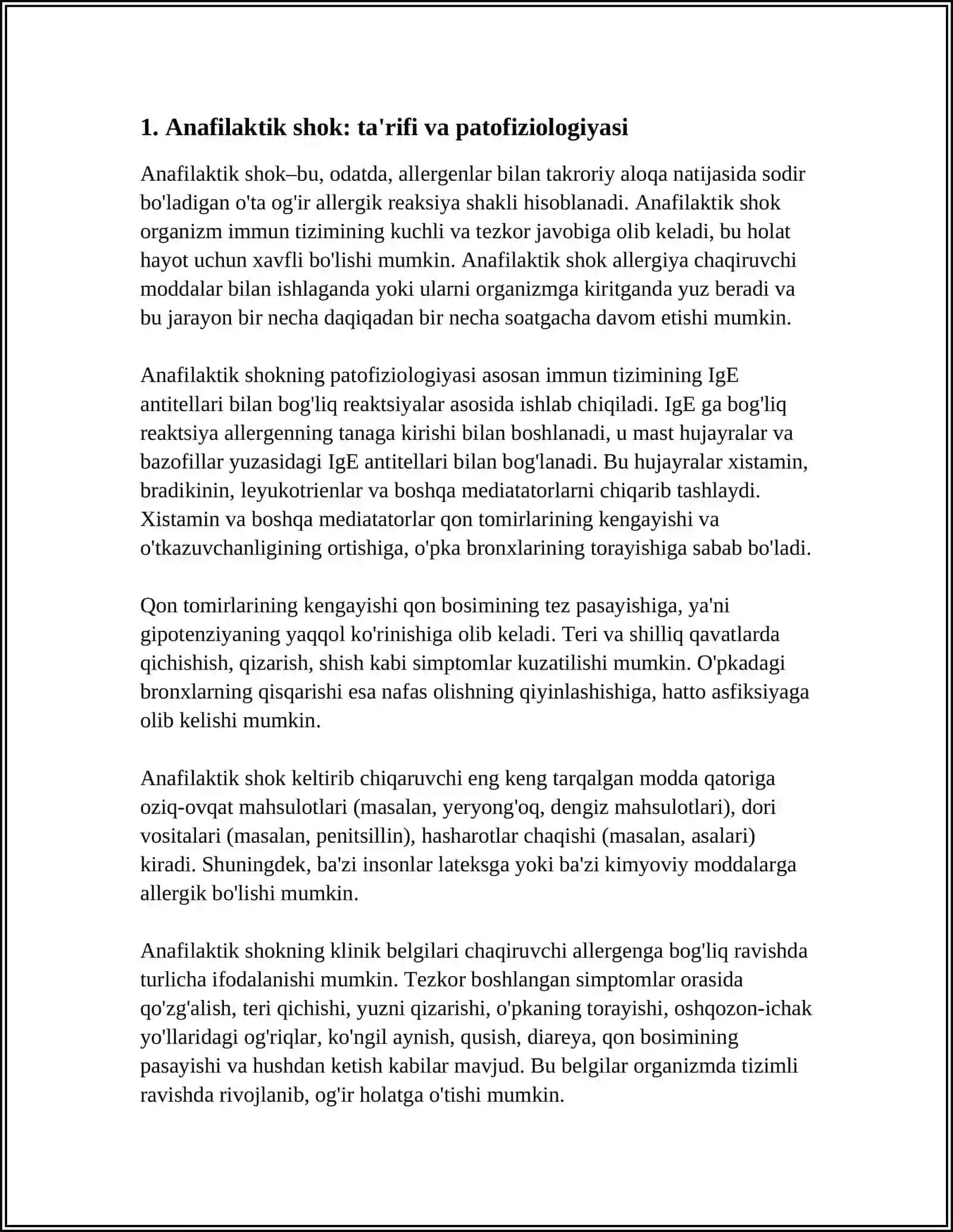 ANAFILAKTIK SHOK VA UNI DAVOLASH 3