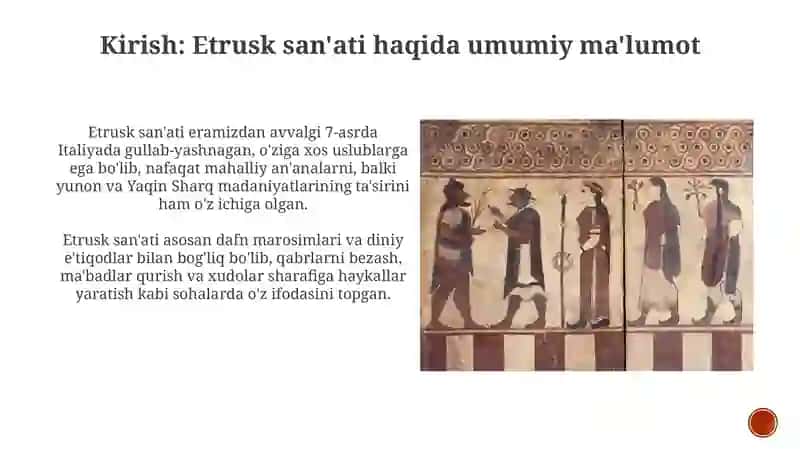 Etrusk san'ati: Tarixi va rivojlanishi 3