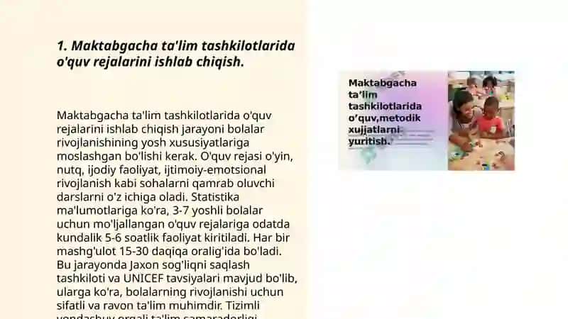 Maktabgacha ta’lim tashkilotlarida o’quv,metodik xujjatlarni yuritish 3