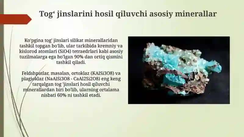 Tog' jinslarini hosil qiluvchi asosiy minerallar 3