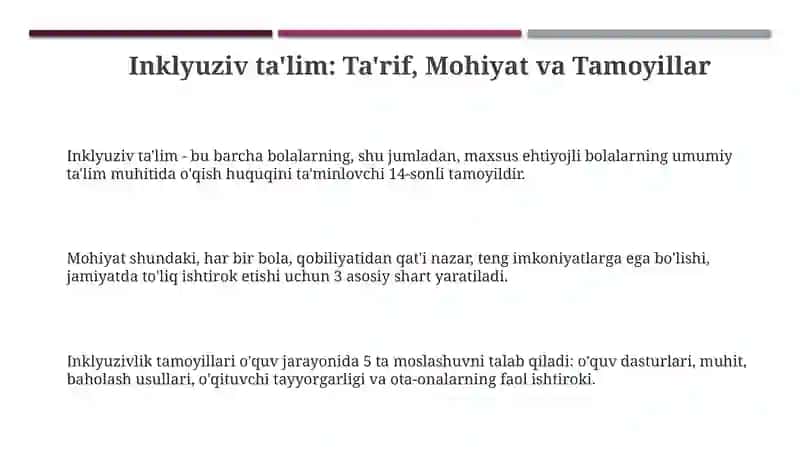 Alohida ta'lim ehtiyojlariga ega bolalarni inklyuziv ta'lim va tarbiyalash konsepsiyasi 3
