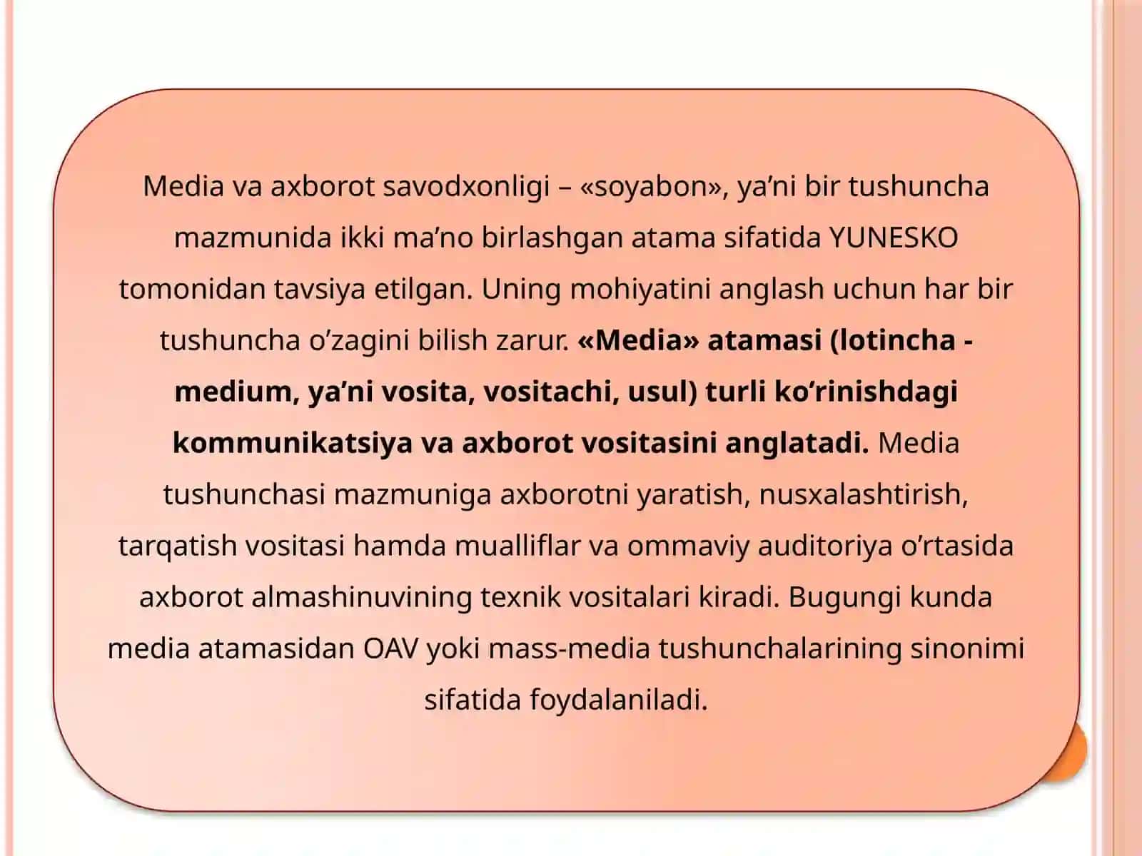 Media va axborot savodxonligi va uning jamiyatdagi o'rni 3