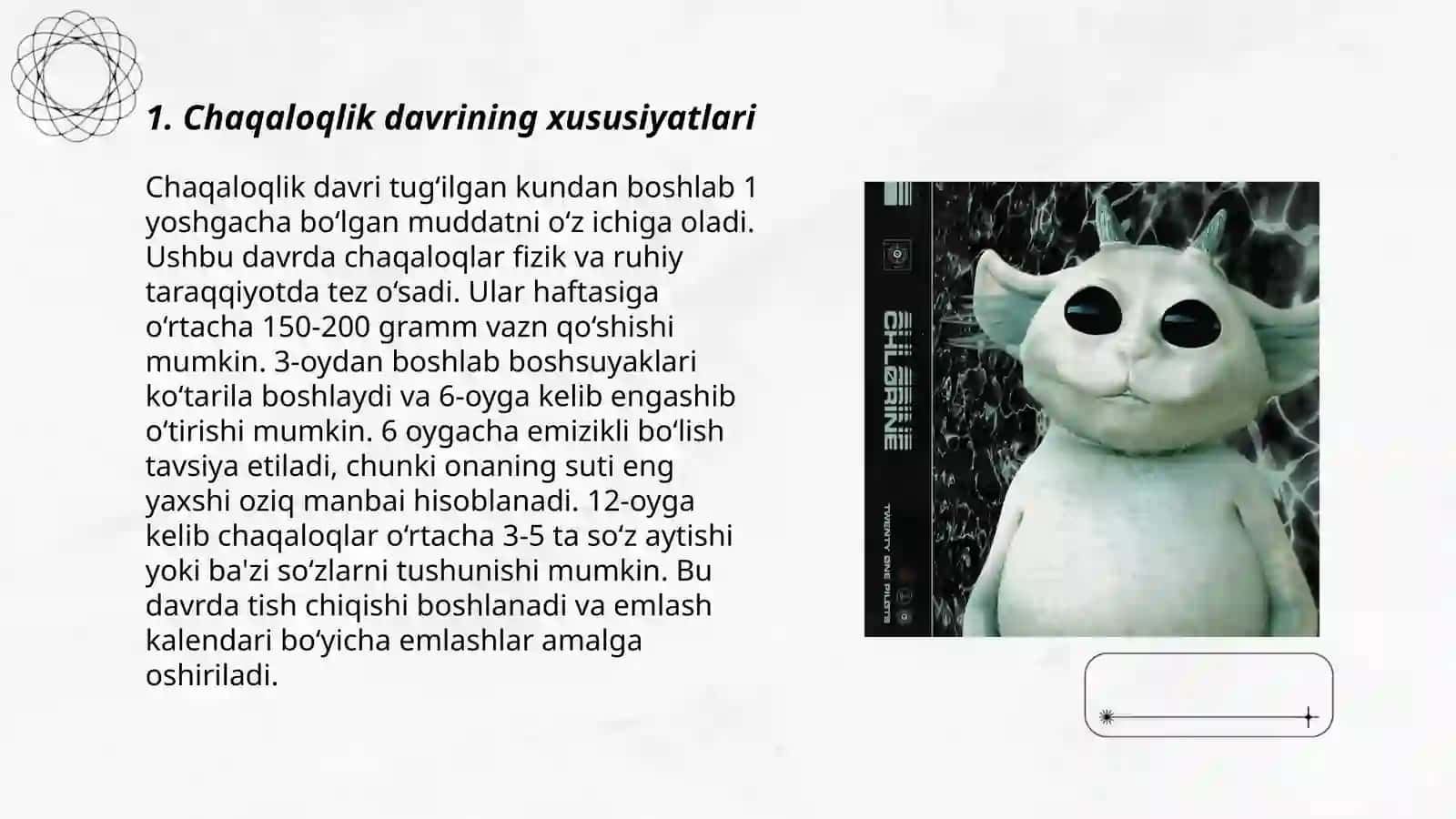 Chaqaloqlik Davri va Bolaning Soat Sayin O'zgarishi 3