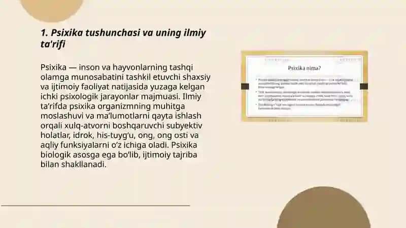 Psixika tushunchasi, psixikaning tuzilishi 3
