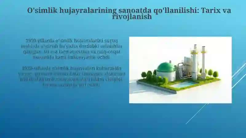 O'simliklar hujayralari sanoatda 3