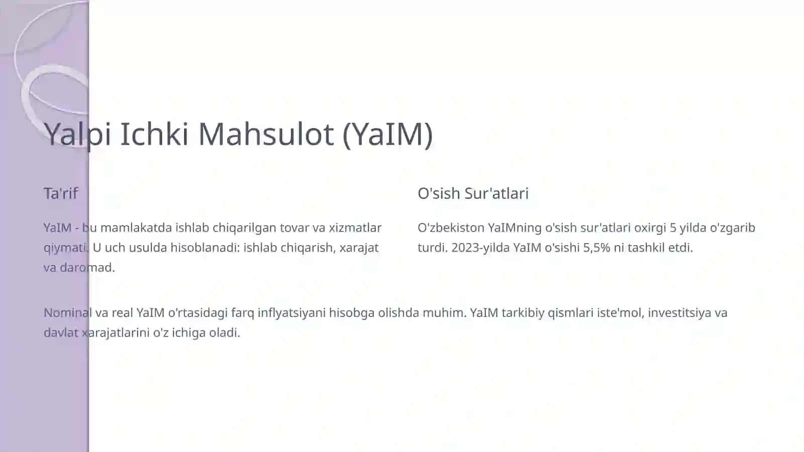 Asosiy Makroiqtisodiy Koʻrsatkichlarga Kirish 3