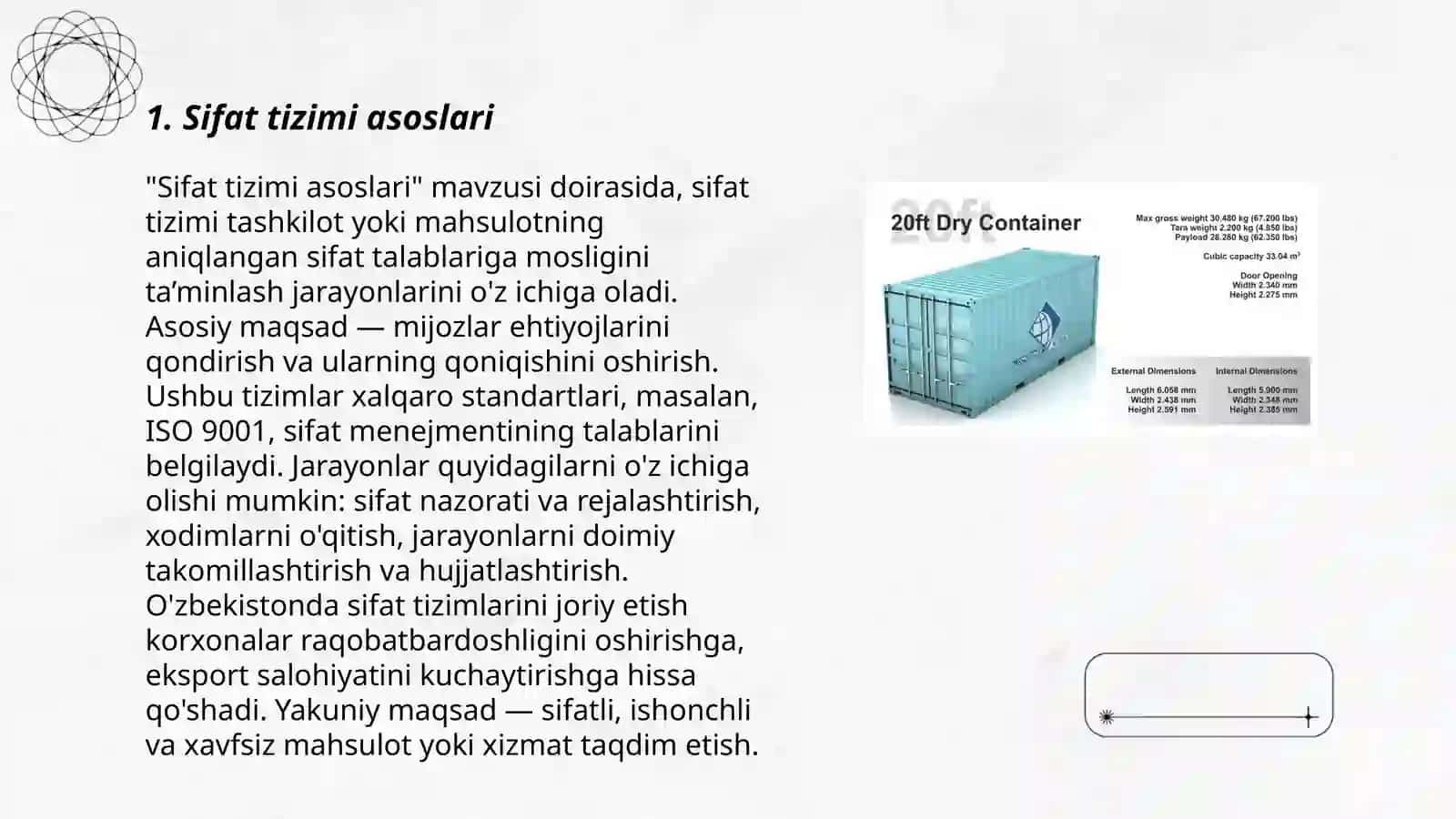 Sifat tizimi va ishlab chiqarishni sertifikatlashtirish 3
