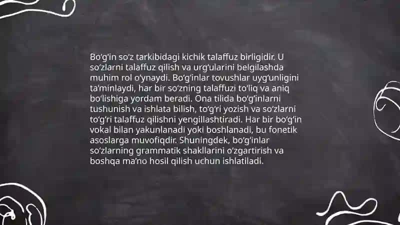 Bo`g`in -tovush,tovush harf tahlili mashqlar 3