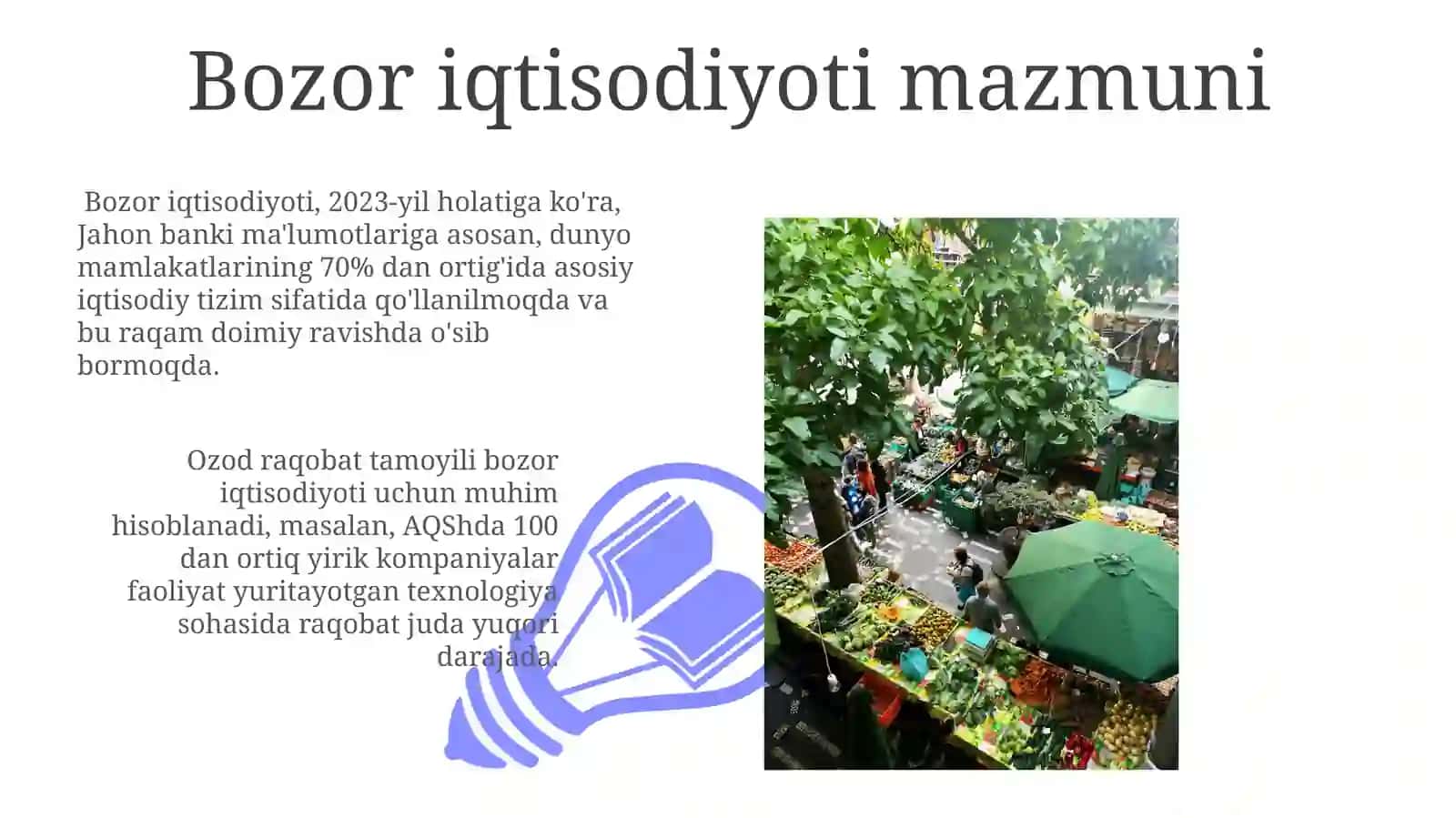 Bozor iqtisodiyoti mazmunivaamalqilishi 3