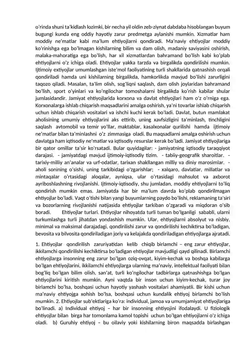 IQTISODIYOT NAZARIYASI FANINING RIVOJLANISH BOSQICHLARI VA YO’NALISHLARI 3