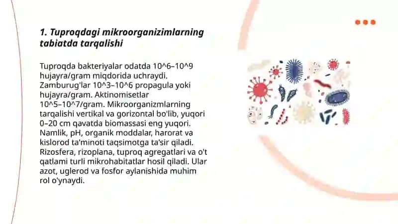 Mikroorganizimlarning tabiatda tarqalishi 3