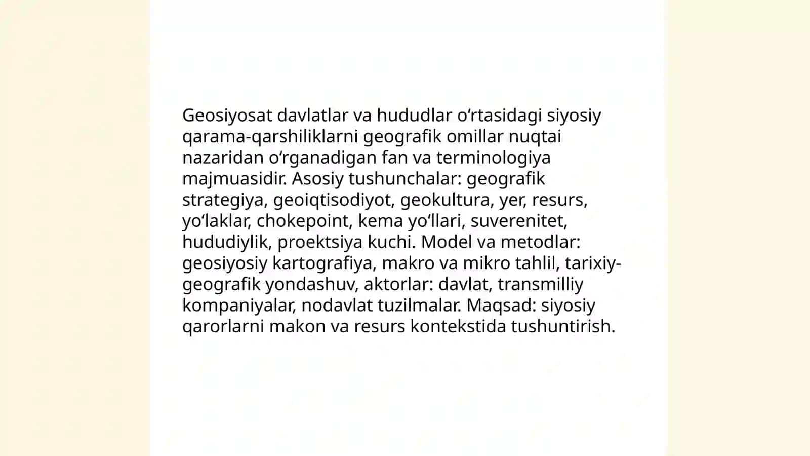 geosiyosat asoslari tushunchasi va uning asosiy aspektlari 3