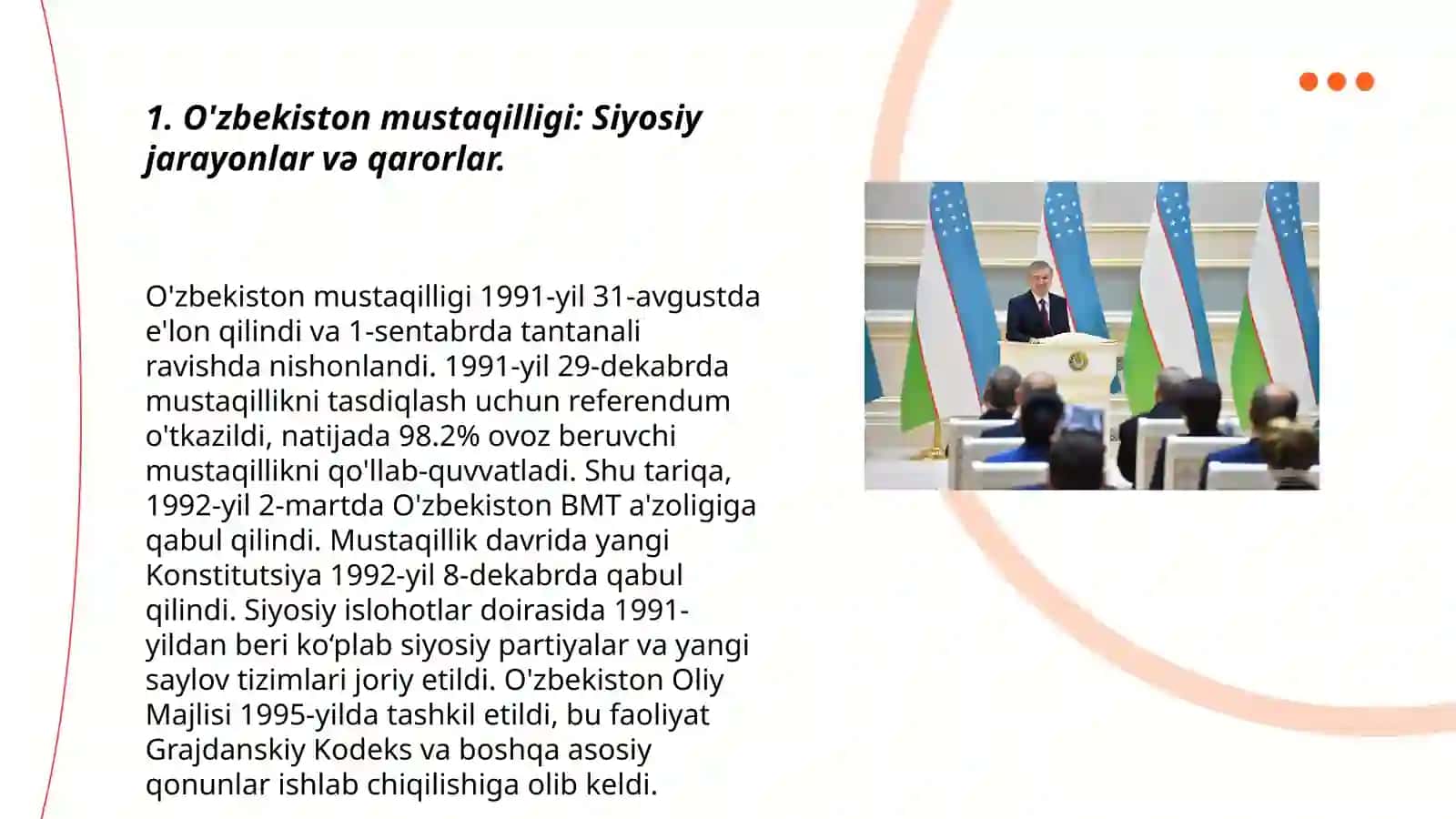 O'zbekiston Mustaqilligi 3