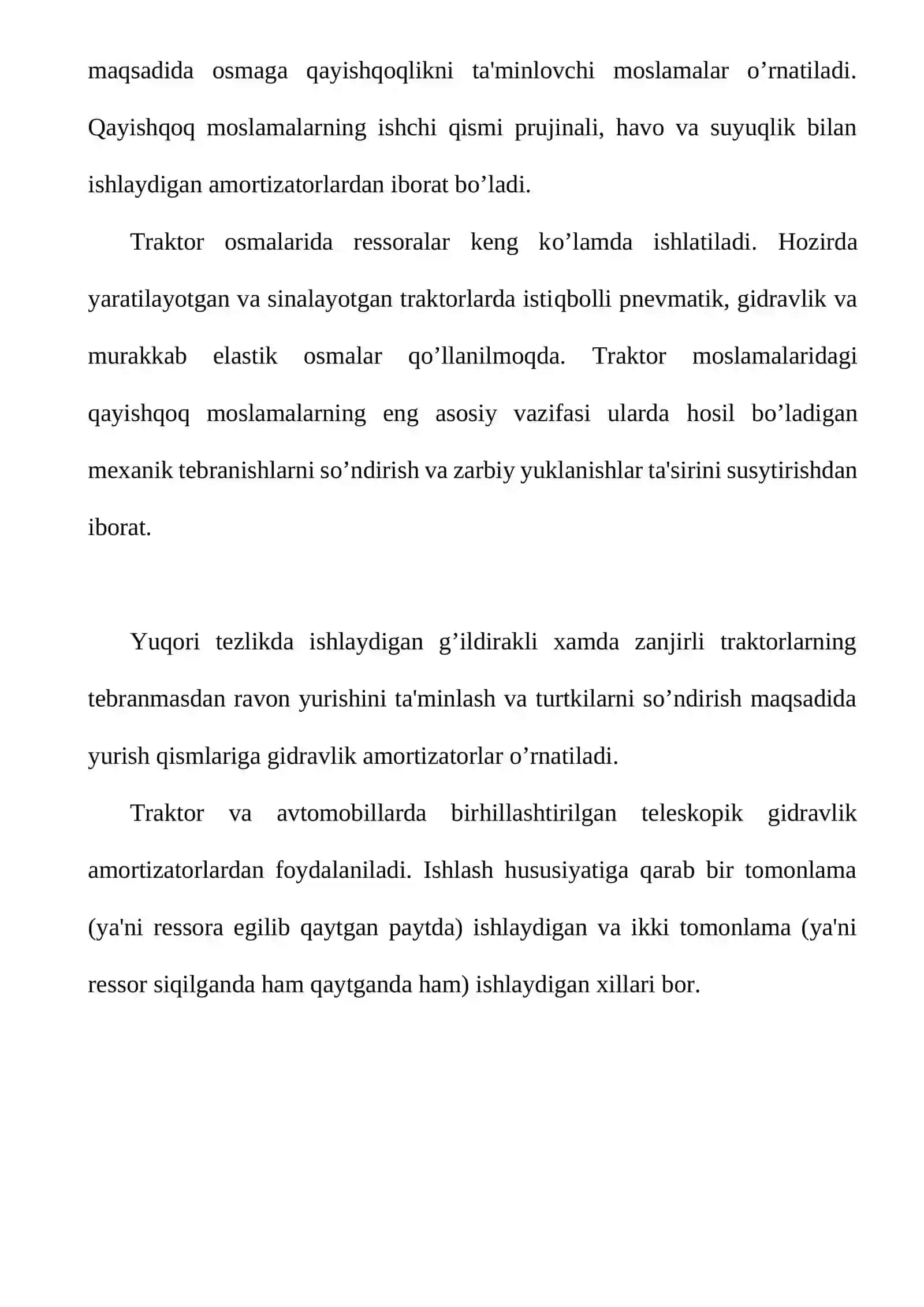 Zanjirli traktorlarning zamonaviy osmalari 3