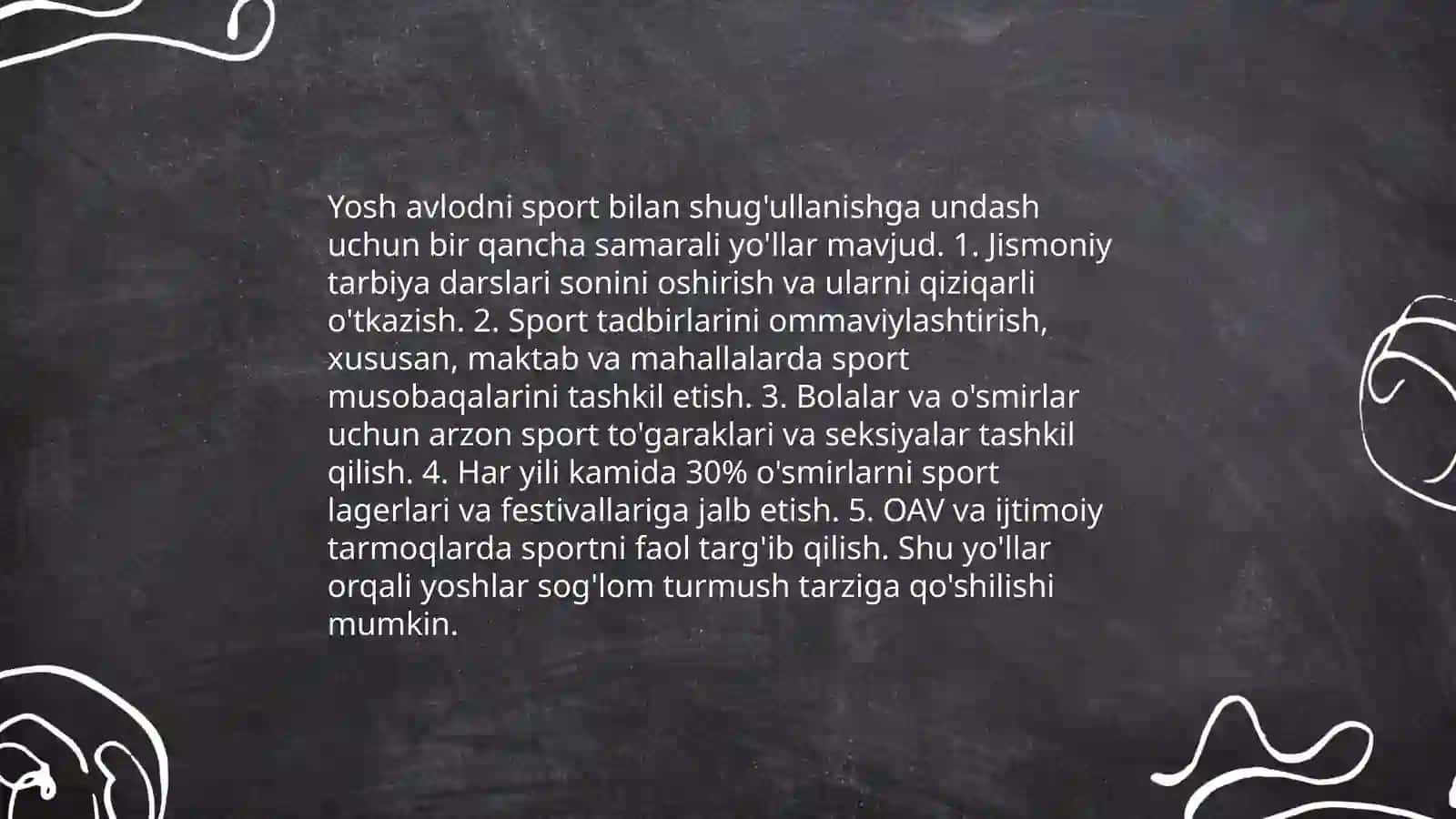 Yosh avlodni sportga yonaltirish 3