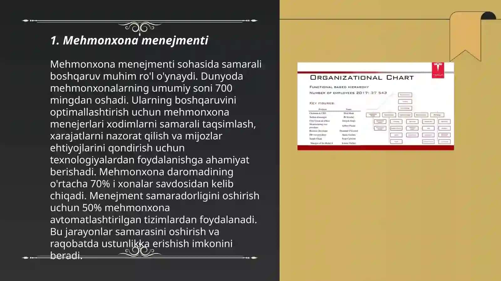 Mehmonxona sanoati korxonlarni boshqarishning tashkiliy tuzilmasi 3