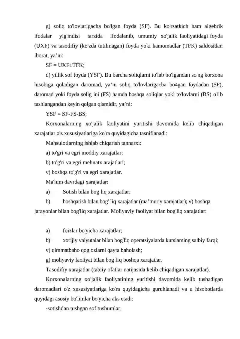 Kichik biznes va tadbirkorlik subyektlarining moliyaviy faoliyati tahlili 3