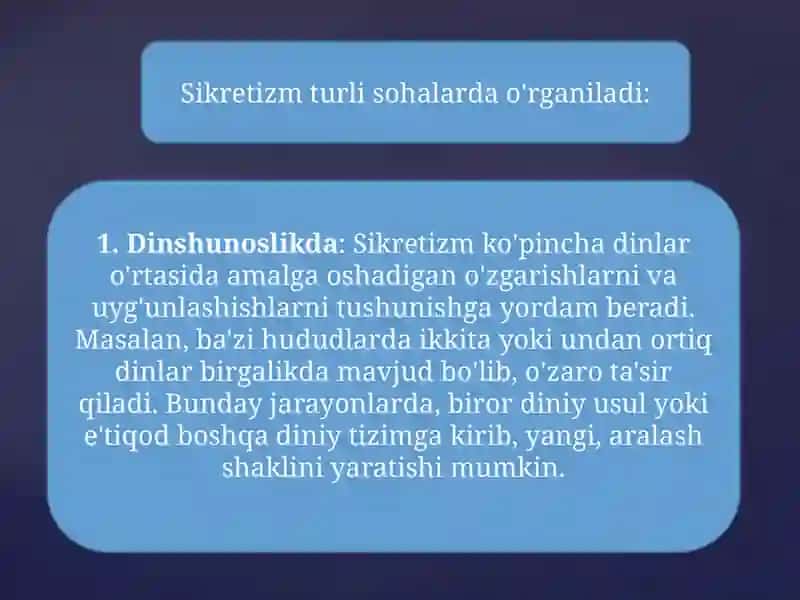 Sikretizm tushunchasi va uning o'rganilishi 3