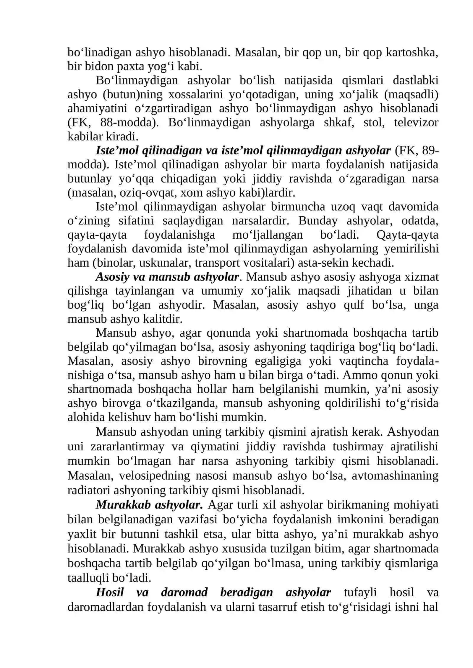 FUQAROLIK HUQUQINING OBYEKTLARI 3
