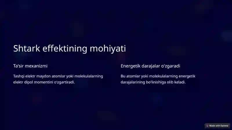 Shtark effekti 3