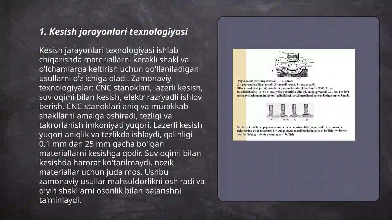 Kesish jarayonlari texnologiyasi 3