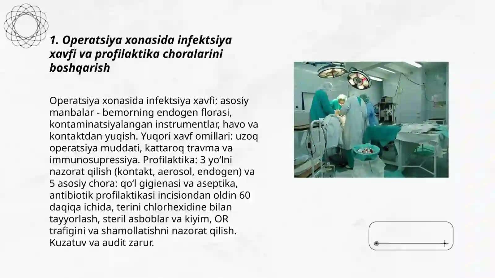 Jarrohlikdagi xavf-xatarlar va ularni boshqarish 3
