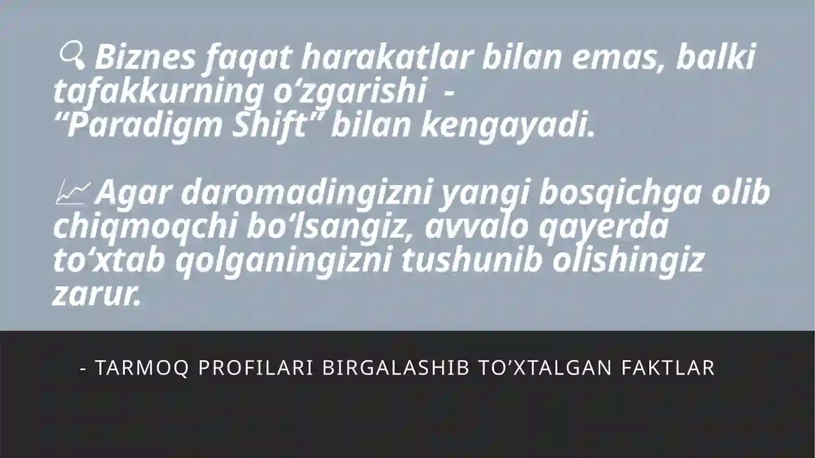 Tarmoqli Biznesda daromadning yangi bosqichiga chiqish strategiyasi 3