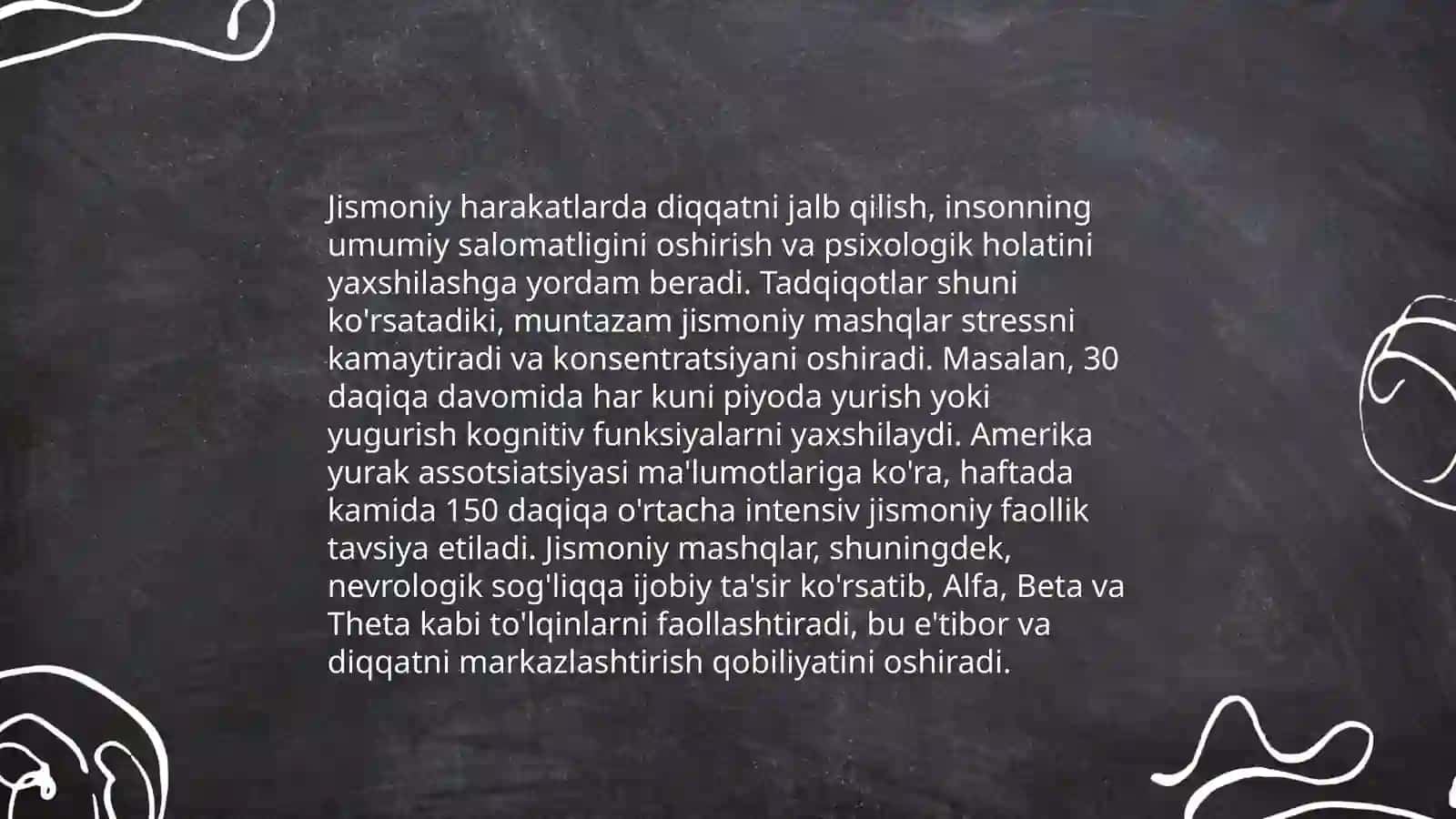 Jismoniy harakatlarda diqqatni jalb qilish va boshqarish 3