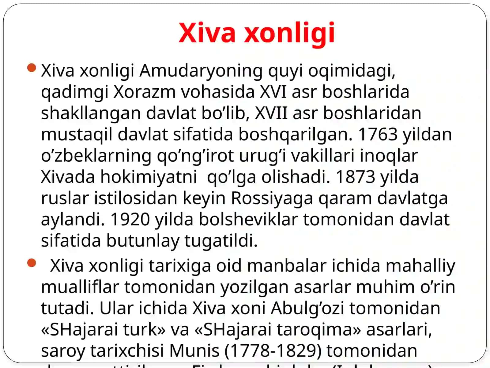 Xivaxonligini tashkil topish va madaniyati 3
