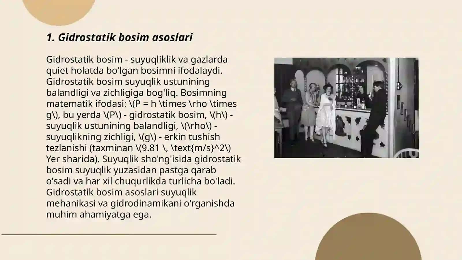 Gidrostatik Bosim Asoslari 3
