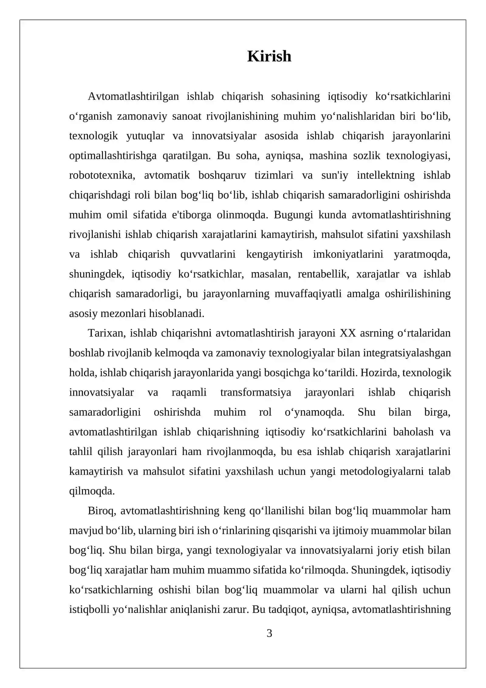 Avtomatlashtirilgan ishlab chiqarishning iqtisodiy ko‘rsatkichlari 3