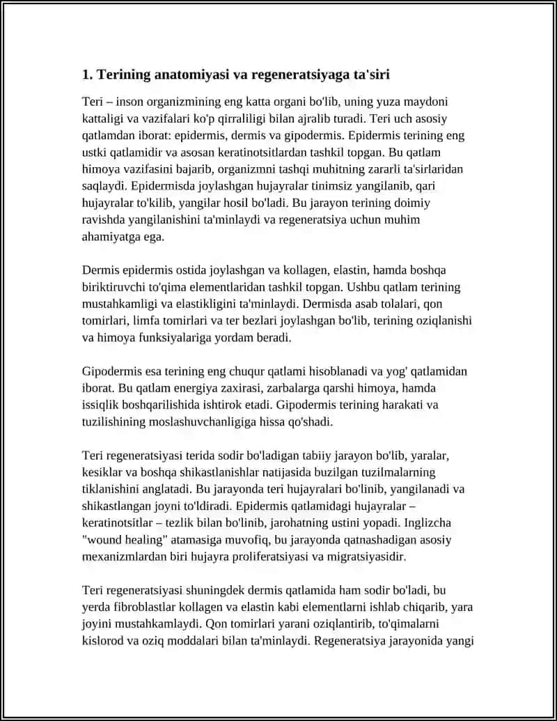 TERI REGENERATSIYASI VA TRANSPLANTATSIYASI. NAZARIY VA KLINIK AHAMIYATI 3