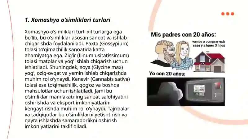 Xomashyo o'simliklari va ulardan oqilona foydalanish 3