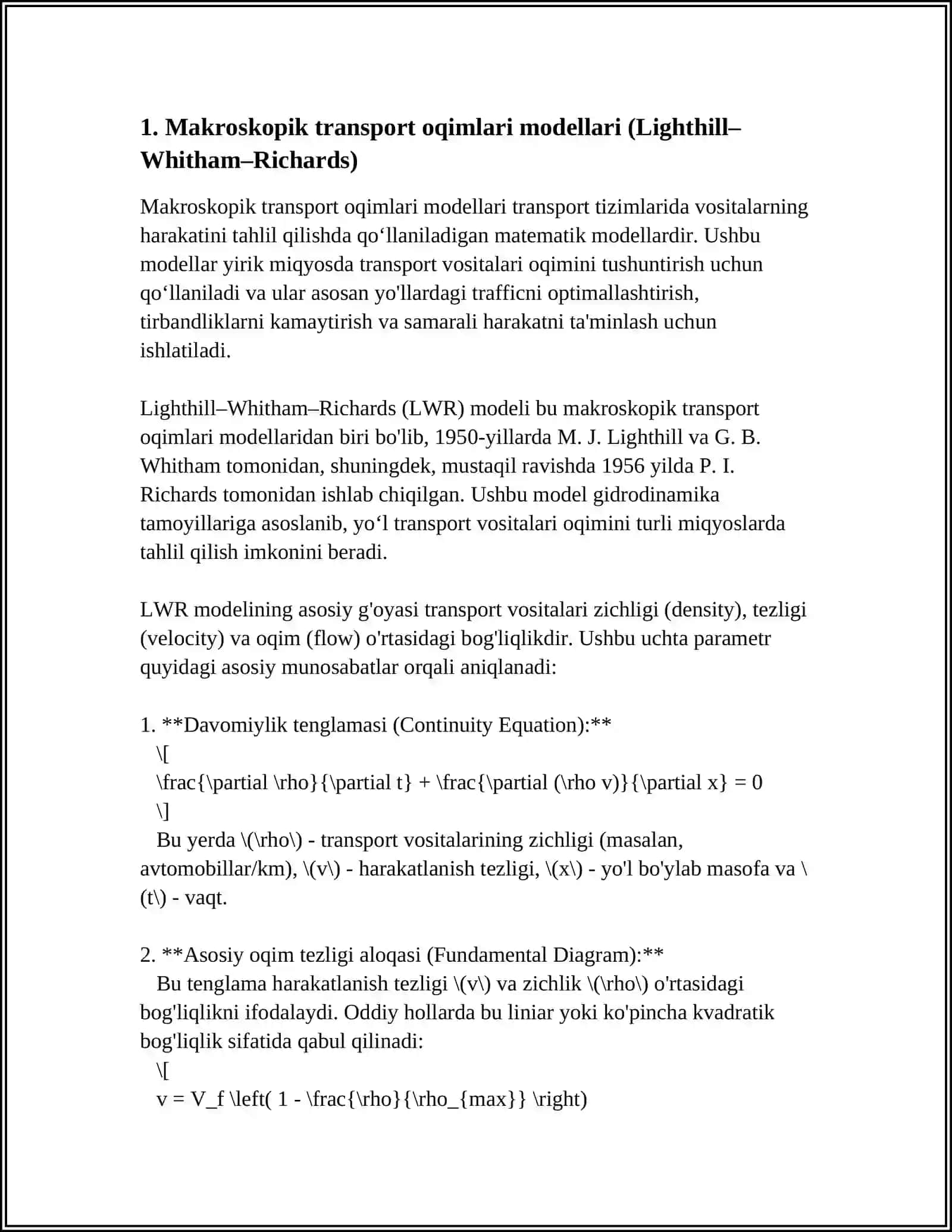 TRANSPORT OQIMLARINI MODELLASHTIRISH USULLARI 3
