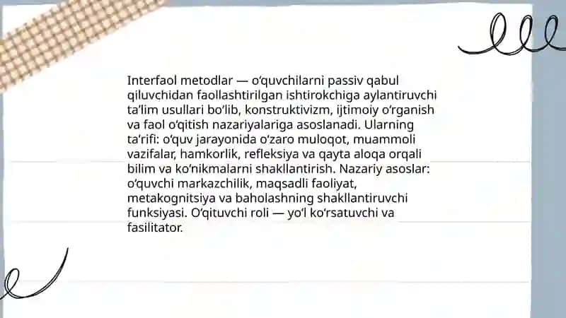 Interfaol metodlar va ularni qoʻllash mahorati 3