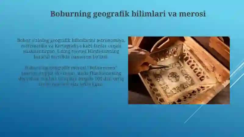 Boburning geografik merosi va hindiston asariga tafsiz 3