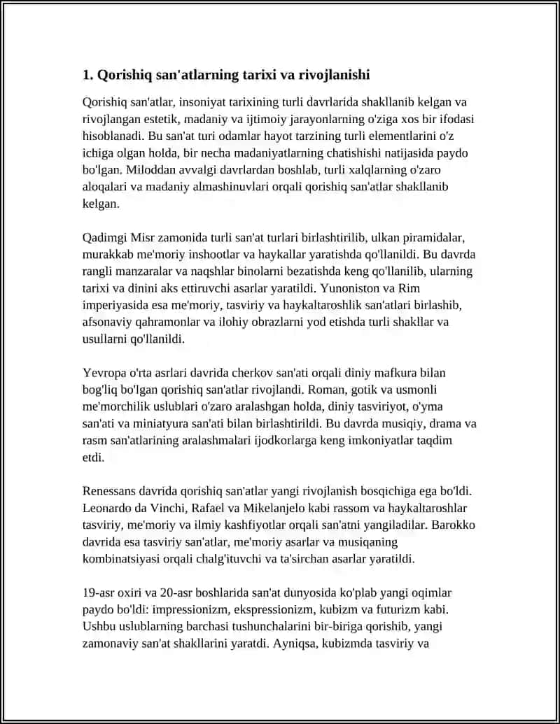 QORISHIQ SAN'ATLAR 3