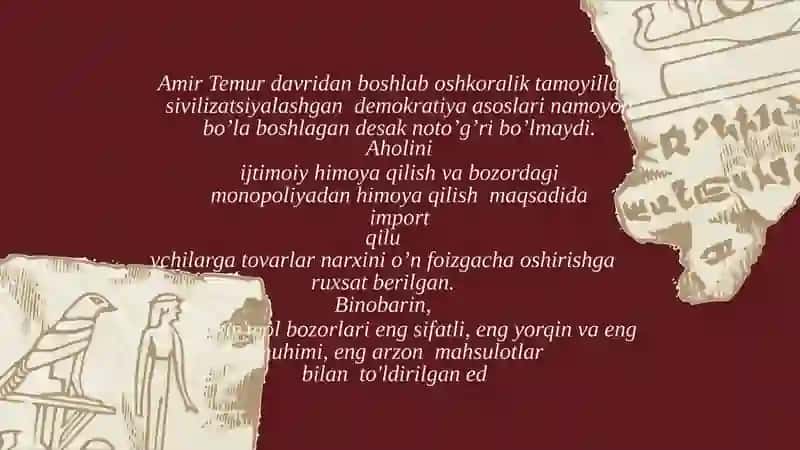 Amir Temur davridagi savdo va pul munosabatlari 3
