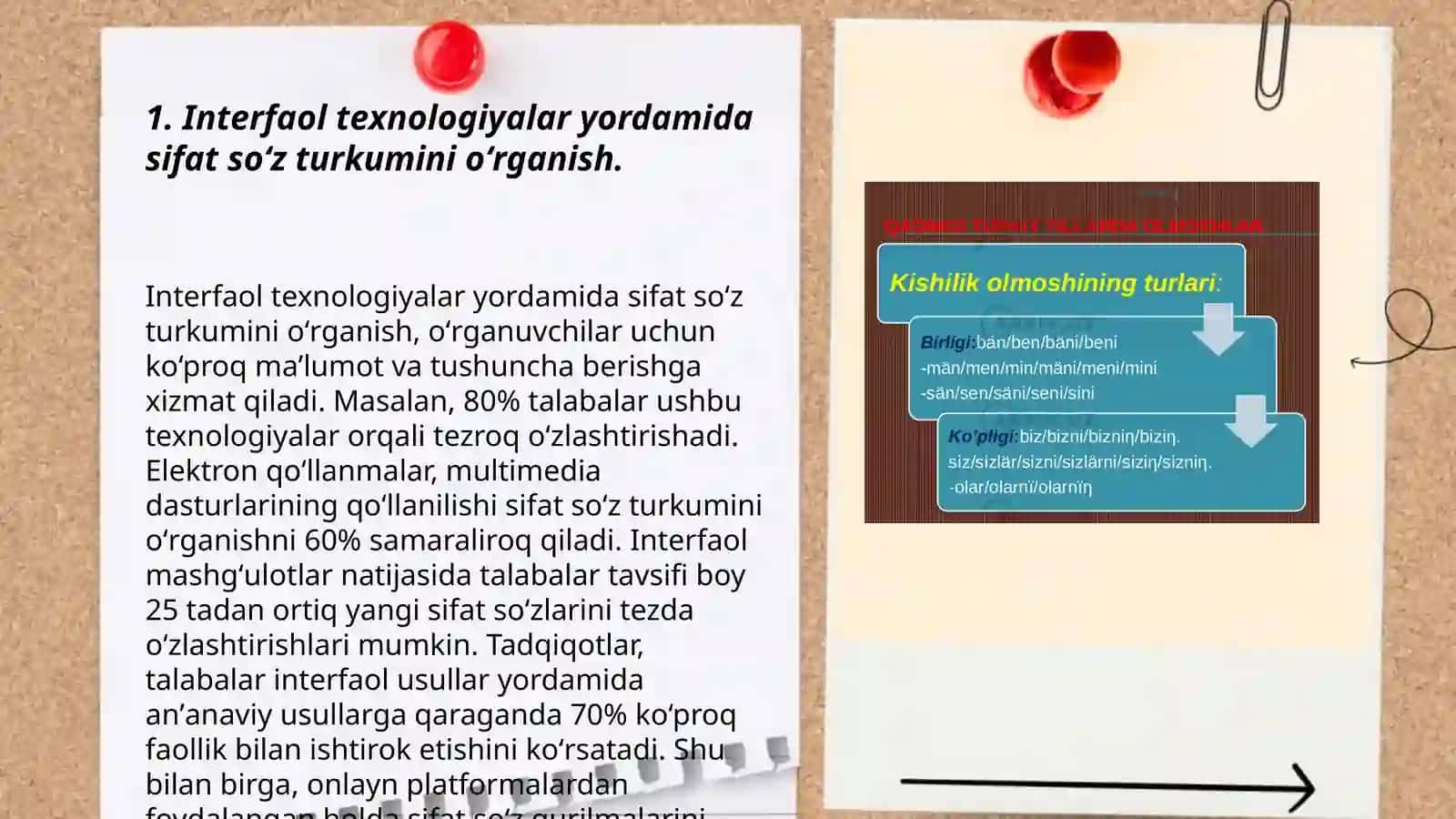 Interfaol texnologiyalar yordamida sifat soʻz turkumini oʻrganish 3