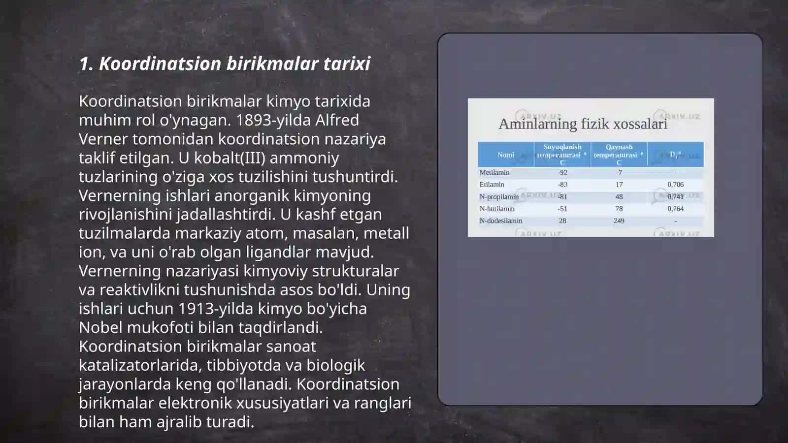 Koordinatsion birikmalar 3