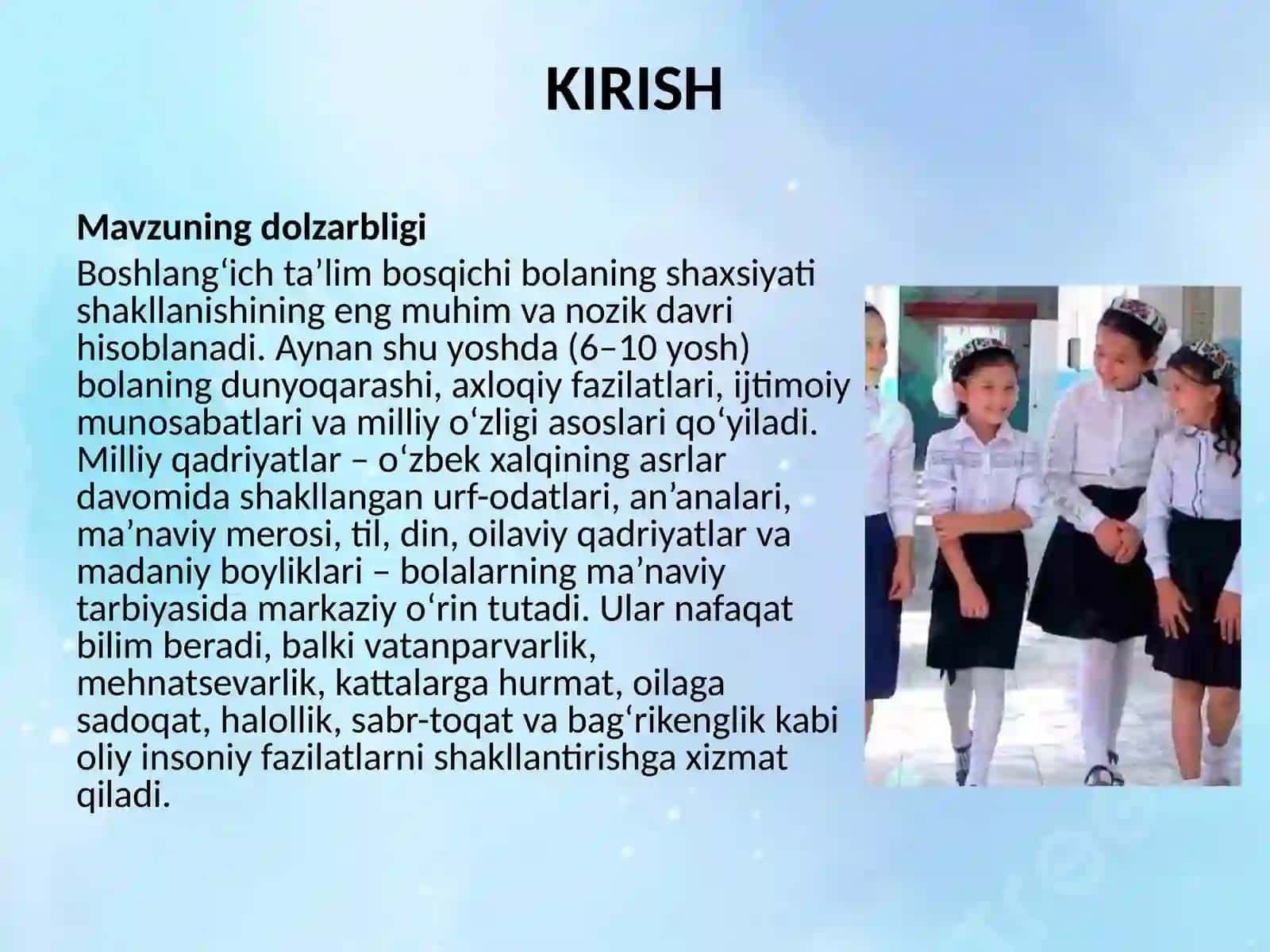 Milliy qadriyatlarning boshlang'ich taʼlimdagi  o'rni 3