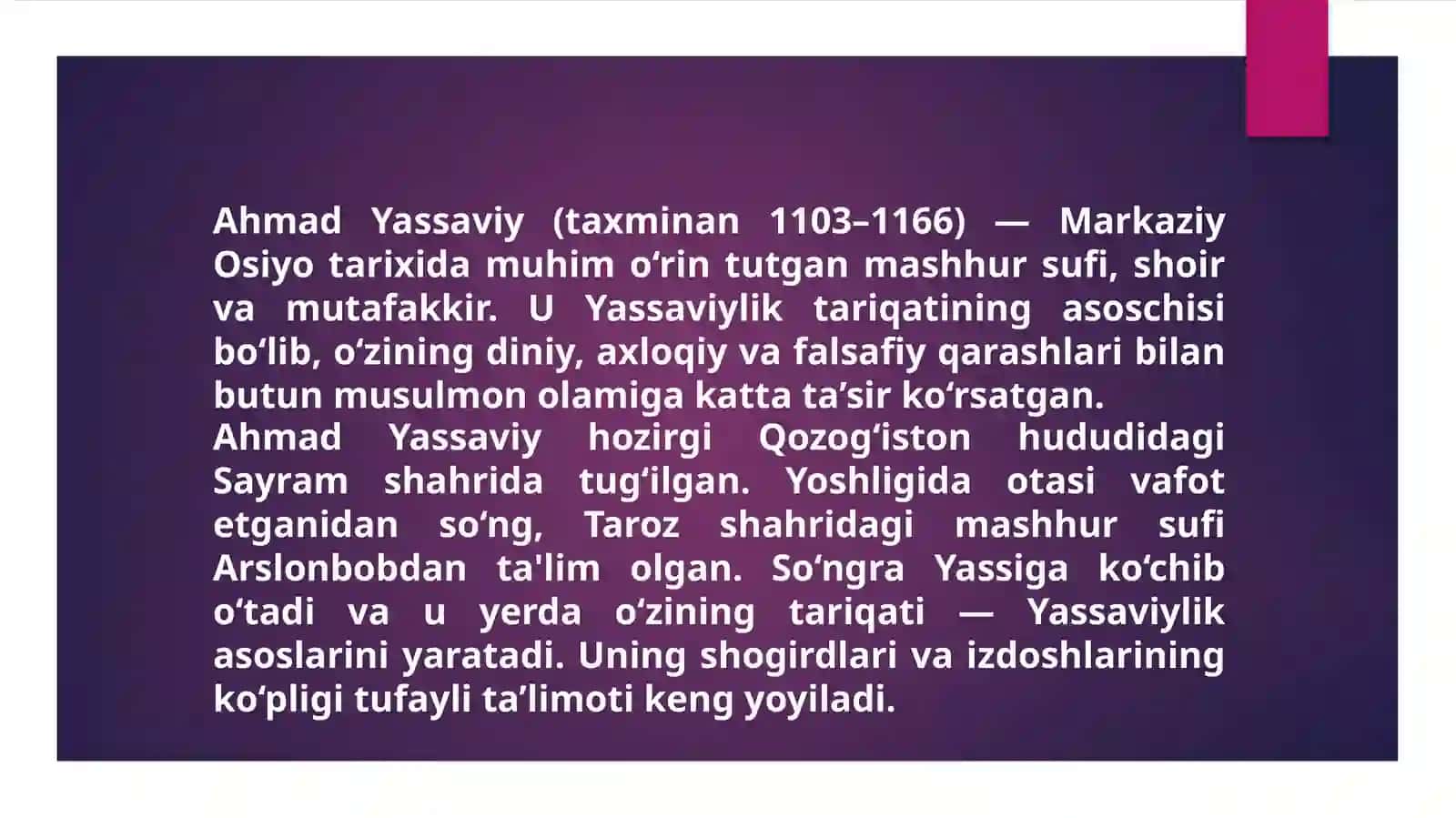 AHMAD YASSAVIY VA SUQROT TA’LIMOTLARI 3