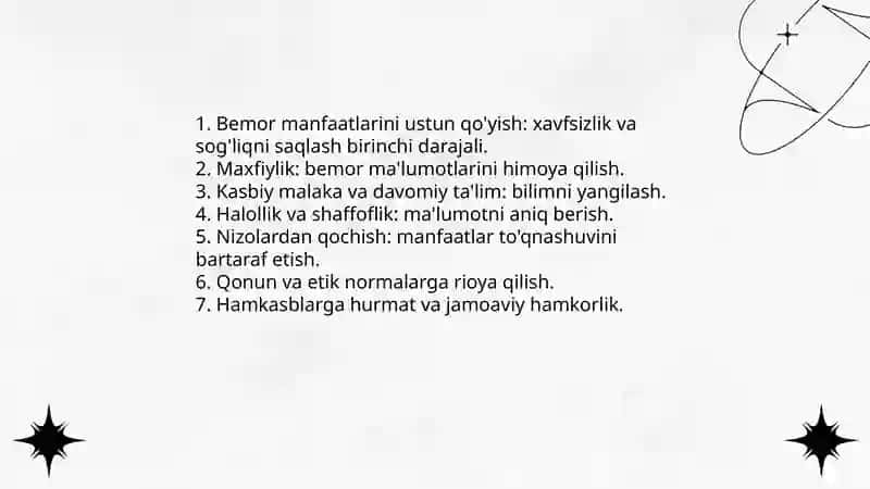 Farmatsevtik deantologiyaning umumiy talablari 3