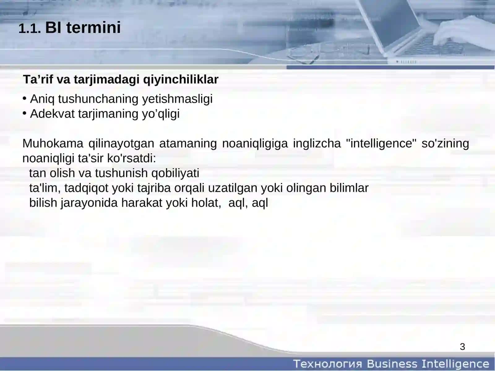 Biznes intellekt 3