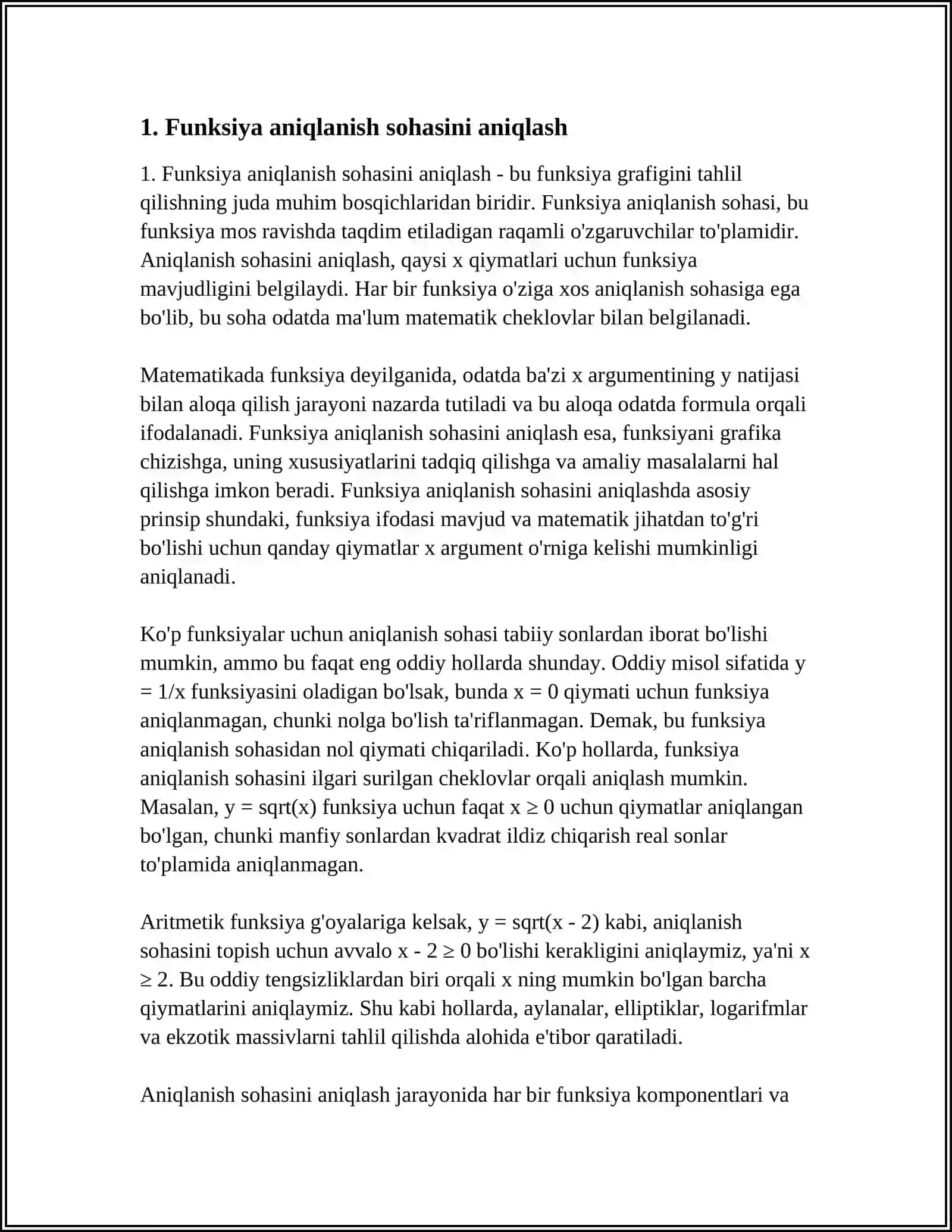FUNKSIYA GRAFIGINI TAHLIL QILISH USULLARI 3