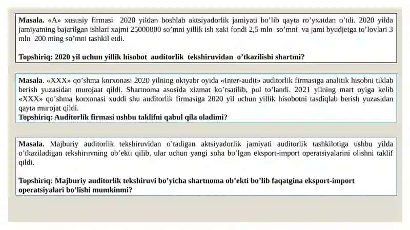 Auditga umumiy tavsif 3