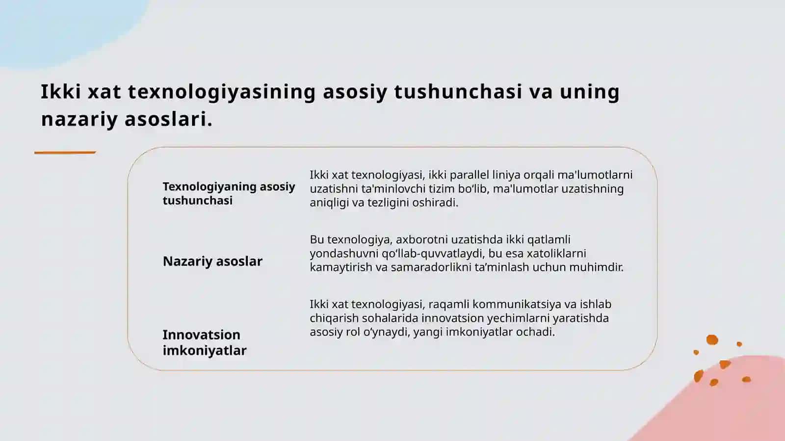 Ikki xat texnologiyasi 3